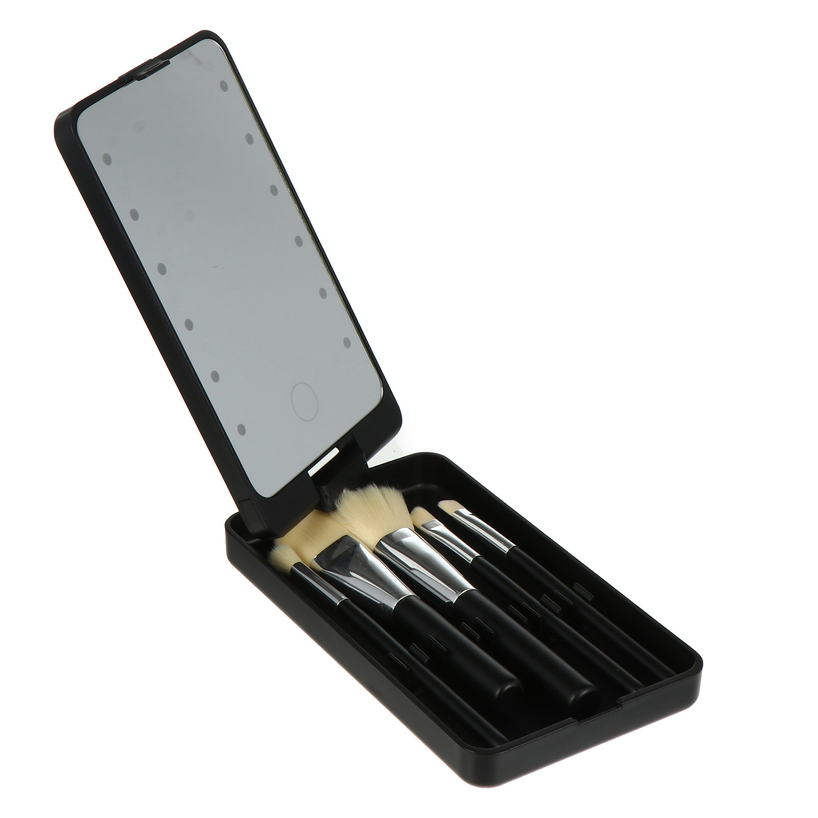 Beauty Makeup Vanity Set - 5-delige LED-verlichte make-upspiegelset, opvouwbare draaibare reisspiegel
