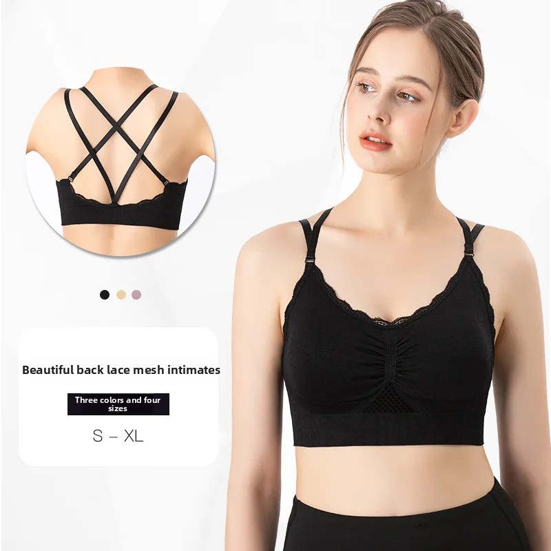 Beauty & Makeup Katia Di Paola - Sportbeha Kant Mesh Ademend Sneldrogend Geen