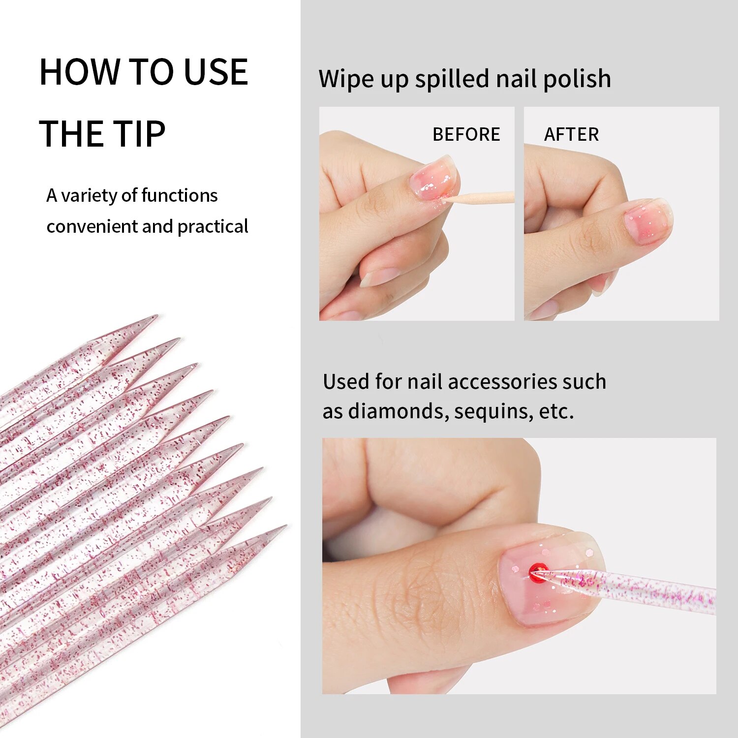 50 Stuks Nail Cuticula Pusher  - Contour Palette Stick recensie en prijs