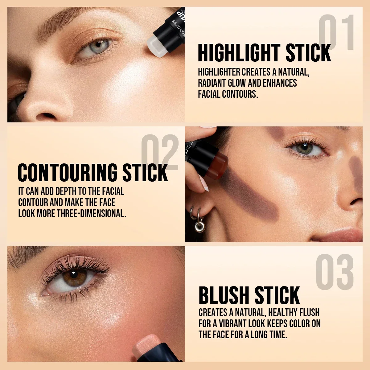1PC contoursticks, matte textu - Contour Palette Stick recensie en prijs